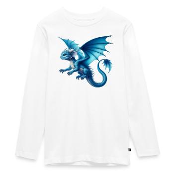 Drache - Teenager Premium Bio Langarmshirt - Weiß - Vorne - AI Model Kid Female (0cm)