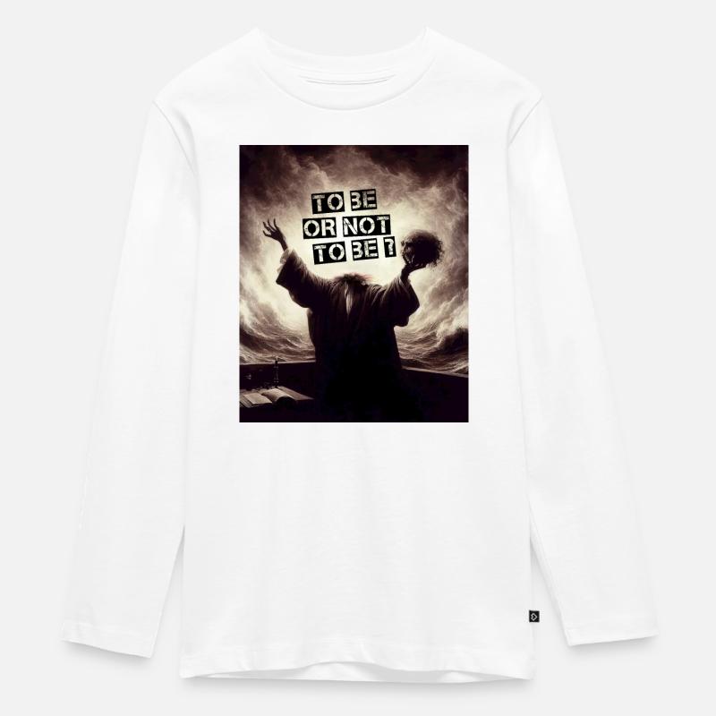 Sein oder nicht sein? - Teenager Premium Bio Langarmshirt - Weiß