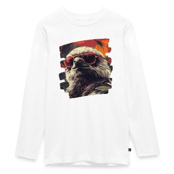 Paresse - T-shirt manches longues Premium Ado - blanc - Devant - AI Model Kid Female (0cm)