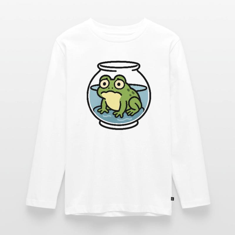 Frog in a Bowl Teenager Premium Organic Long Sleeve Shirt