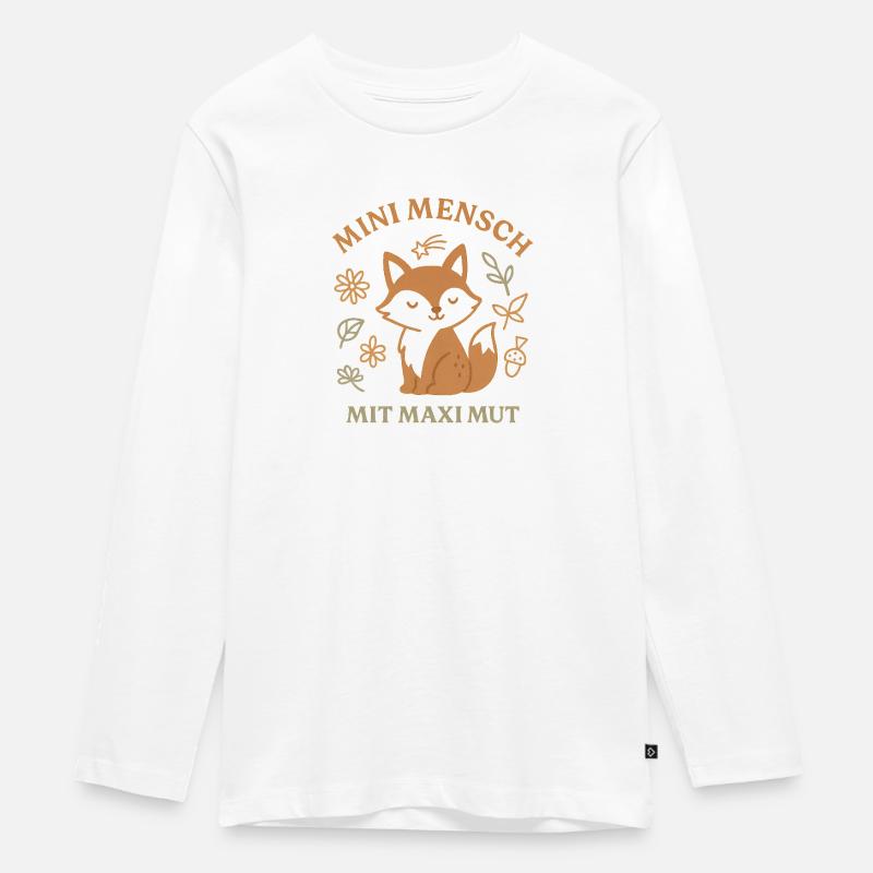 Maxi Mut - Teenager Premium Bio Langarmshirt - Weiß