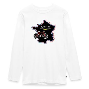 Le Tour - Teenager Premium Organic Long Sleeve Shirt - white - Front - AI Model Kid Female (0cm)