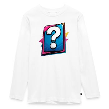 Point d’interrogation - T-shirt manches longues Premium Ado - blanc - Devant - AI Model Kid Female (0cm)