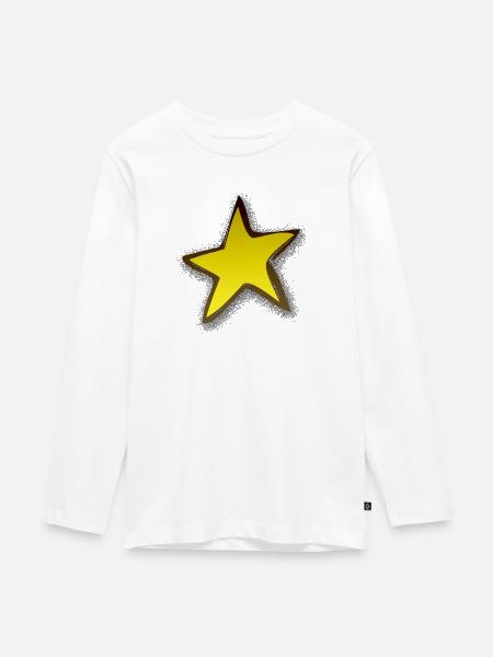 Stern modern | star - Teenager Premium Bio Langarmshirt - Weiß