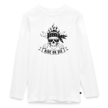 Rouler ou mourir - T-shirt manches longues Premium Ado - blanc - Devant - AI Model Kid Female (0cm)