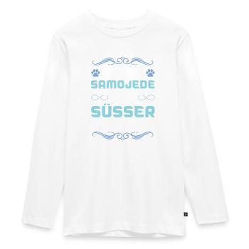 samojede hund spruch - Teenager Premium Bio Langarmshirt - Weiß - Vorne - AI Model Kid Female (0cm)
