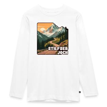 Col du Stelvio - T-shirt manches longues Premium Ado - blanc - Devant - AI Model Kid Female (0cm)