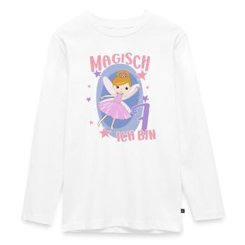 7. Geburtstag Fee 7 Jahre Mädchen Geburtstagsmotiv - Teenager Premium Bio Langarmshirt - Weiß - Vorne - AI Model Kid Female (0cm)