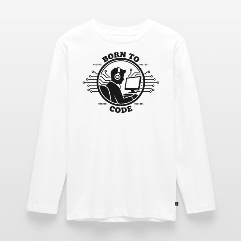 Codeur né pour coder Programmeur T-shirt manches longues Premium Ado