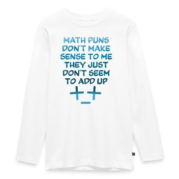 Math Teacher Geometry School Mathematics - Teenager Premium Organic Long Sleeve Shirt - white - Front - AI Model Kid Female (0cm)