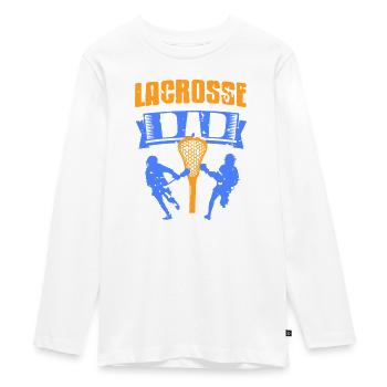 Lacrosse Papa Joueur Fierté Milieu de terrain Fan de sport - T-shirt manches longues Premium Ado - blanc - Devant - AI Model Kid Female (0cm)