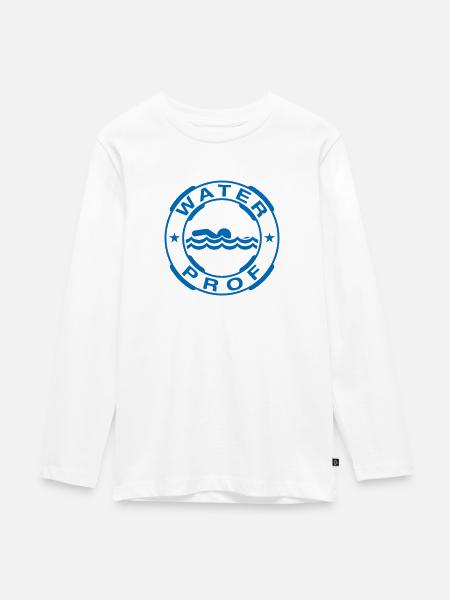 WASSERLEHRER! - Teenager Premium Bio Langarmshirt - Weiß