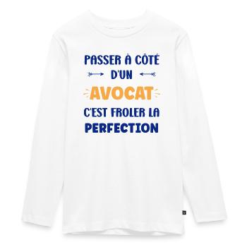 Missing a lawyer: perfection - Teenager Premium Organic Long Sleeve Shirt - white - Front - AI Model Kid Female (0cm)