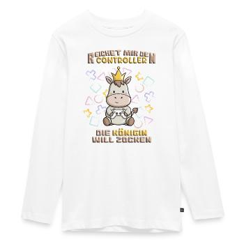 Conception de jeux avec le jeu d’âne - T-shirt manches longues Premium Ado - blanc - Devant - AI Model Kid Female (0cm)