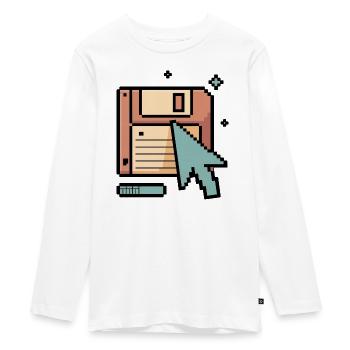 Internet rétro sur disquettes - T-shirt manches longues Premium Ado - blanc - Devant - AI Model Kid Female (0cm)