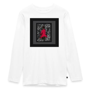 Anime_Roter Manteau - T-shirt manches longues Premium Ado - blanc - Devant - AI Model Kid Female (0cm)