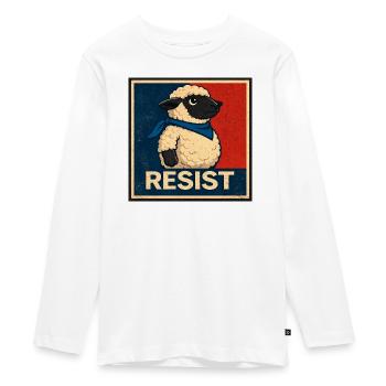 Widerstandslamm Poster - Teenager Premium Bio Langarmshirt - Weiß - Vorne - AI Model Kid Female (0cm)