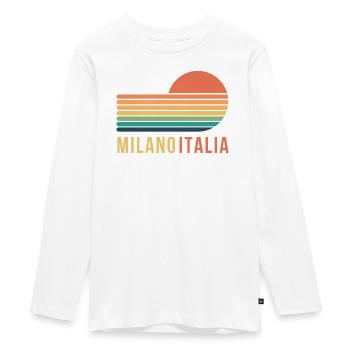 Milan, Italie - T-shirt manches longues Premium Ado - blanc - Devant - AI Model Kid Female (0cm)