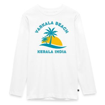 Varkala Beach Kerala Sunset - Teenager Premium Organic Long Sleeve Shirt - white - Front - AI Model Kid Female (0cm)