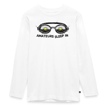 Die frühen Runden - Teenager Premium Bio Langarmshirt - Weiß - Vorne - AI Model Kid Female (0cm)
