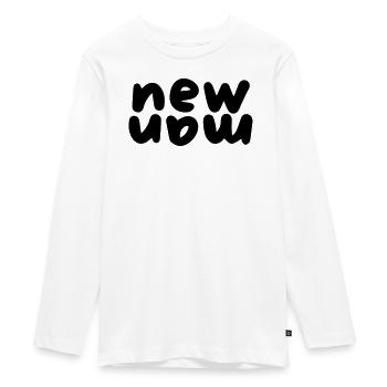 New Man - T-shirt manches longues Premium Ado - blanc - Devant - AI Model Kid Female (0cm)