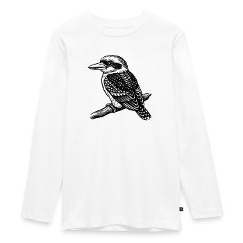 Kookaburra - Teenager Premium Bio Langarmshirt - Weiß - Vorne - AI Model Kid Female (0cm)
