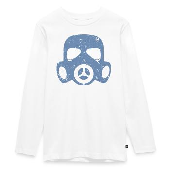Grunge Gasmaske Nuklear Radioaktiv Feinstaub - Teenager Premium Bio Langarmshirt - Weiß - Vorne - AI Model Kid Female (0cm)