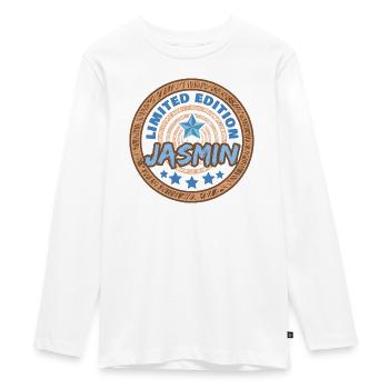 Spruch Jasmin - Teenager Premium Bio Langarmshirt - Weiß - Vorne - AI Model Kid Female (0cm)