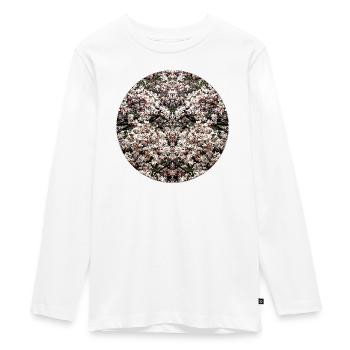 Nature Mandala Magnolias - T-shirt manches longues Premium Ado - blanc - Devant - AI Model Kid Female (0cm)