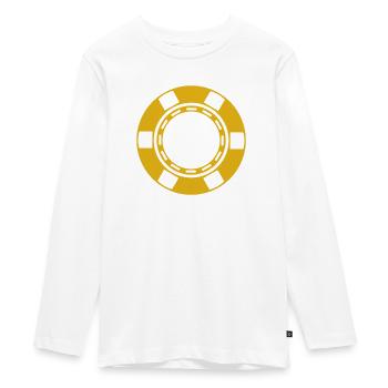 Casino-Münze - Teenager Premium Bio Langarmshirt - Weiß - Vorne - AI Model Kid Female (0cm)