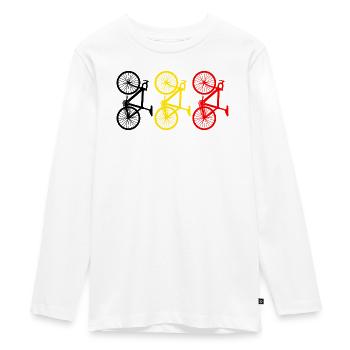 Cycling Belgium - T-shirt manches longues Premium Ado - blanc - Devant - AI Model Kid Female (0cm)