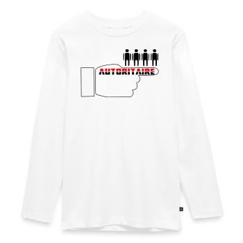 Poing Autoritaire  - T-shirt manches longues Premium Ado - blanc - Devant - AI Model Kid Female (0cm)