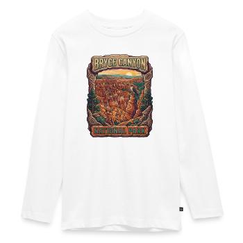 Bryce Canyon Nationalpark: Sonnenuntergang - Teenager Premium Bio Langarmshirt - Weiß - Vorne - AI Model Kid Female (0cm)