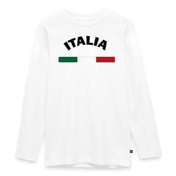 Italia - T-shirt manches longues Premium Ado - blanc - Devant - AI Model Kid Female (0cm)