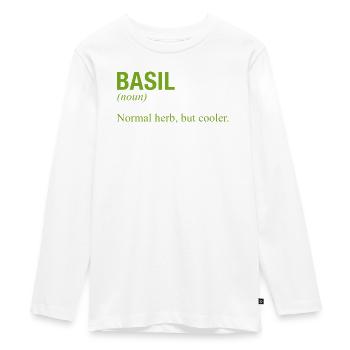 BASIL Basilikum - Teenager Premium Bio Langarmshirt - Weiß - Vorne - AI Model Kid Female (0cm)