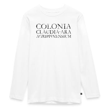 COLONIA CLAUDIA ARA AGRPPINENSIUM Köln (Vintage) - Teenager Premium Bio Langarmshirt - Weiß - Vorne - AI Model Kid Female (0cm)