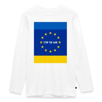 Ukraine - T-shirt manches longues Premium Ado - blanc - Devant - AI Model Kid Female (0cm)