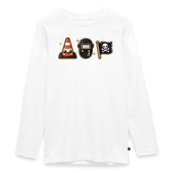 Ouvrier de chantier pirate - T-shirt manches longues Premium Ado - blanc - Devant - AI Model Kid Female (0cm)