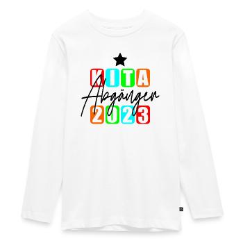 Kita Abgänger 2023 - Teenager Premium Bio Langarmshirt - Weiß - Vorne - AI Model Kid Female (0cm)