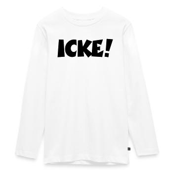 Lustige Berlinsprüche: ICKE! - Teenager Premium Bio Langarmshirt - Weiß - Vorne - AI Model Kid Female (0cm)