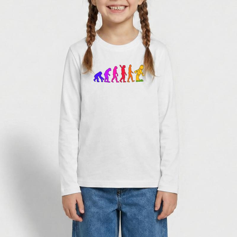 Clamping Brick Evolution Humanity Studded Brick Teenager Premium Organic Long Sleeve Shirt