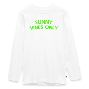 Sunny Vibes Only - Teenager Premium Organic Long Sleeve Shirt - white - Front - AI Model Kid Female (0cm)