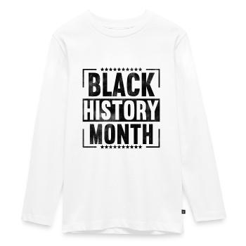Black History Month - Teenager Premium Bio Langarmshirt - Weiß - Vorne - AI Model Kid Female (0cm)