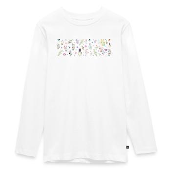 Midnight Bloom Botanical Print - Teenager Premium Organic Long Sleeve Shirt - white - Front - AI Model Kid Female (0cm)