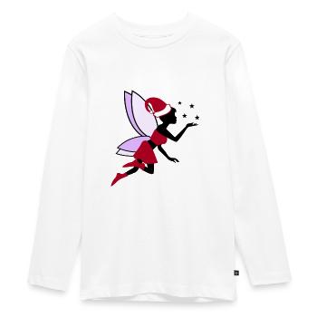 Xmas fairy - Ekologiczna młodzieżowa koszulka z długim rękawem Premium - vit - Fram - AI Model Kid Female (0cm)