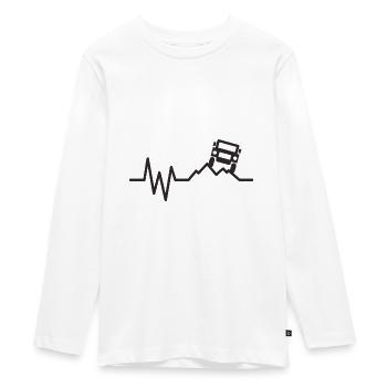 Geländewagen SUV Herzschlag - Teenager Premium Bio Langarmshirt - Weiß - Vorne - AI Model Kid Female (0cm)