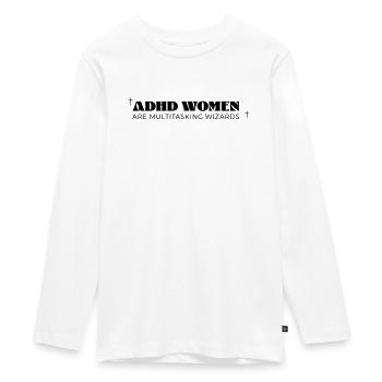 Femmes TDAH - T-shirt manches longues Premium Ado - blanc - Devant - AI Model Kid Female (0cm)