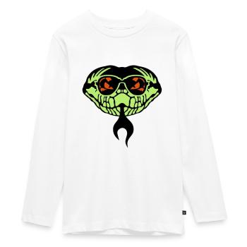 serpent lunette soleil langue vipere 1 - T-shirt manches longues Premium Ado - blanc - Devant - AI Model Kid Female (0cm)