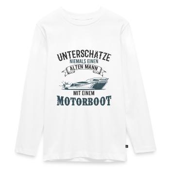 Motorboot - Teenager Premium Bio Langarmshirt - Weiß - Vorne - AI Model Kid Female (0cm)