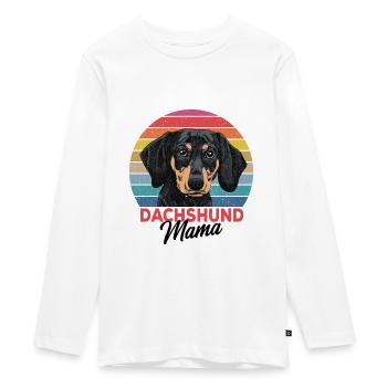 Dackel - Teenager Premium Bio Langarmshirt - Weiß - Vorne - AI Model Kid Female (0cm)